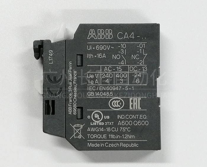 ABB常閉觸點CA4-10 常開觸點CA4-01